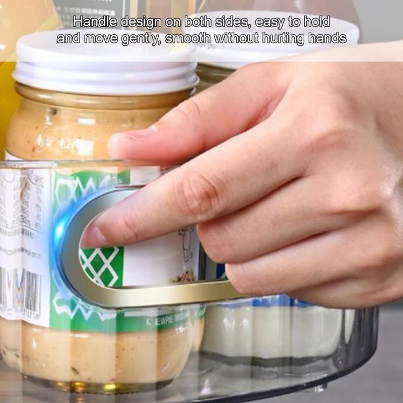 Cutie de depozitare cu placă turnantă Organizator de condimente pentru bucătărie Organizator multifuncțional rotativ complet pentru bucătărie, baie, cămară frigider