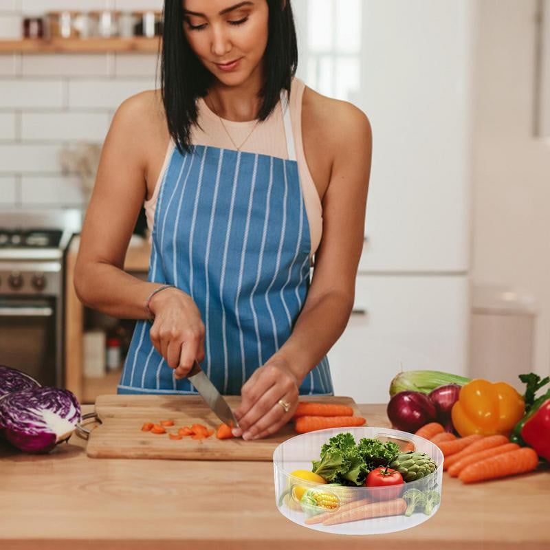 Cutie de depozitare cu placă turnantă Organizator de condimente pentru bucătărie Organizator multifuncțional rotativ complet pentru bucătărie, baie, cămară frigider