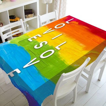 Cool  Pride Rainbow Flag Покривка за маса за парти за рожден ден Декор LGBT Gay Pride Правоъгълник Квадратни калъфи за маса