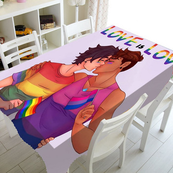 Cool  Pride Rainbow Flag Покривка за маса за парти за рожден ден Декор LGBT Gay Pride Правоъгълник Квадратни калъфи за маса