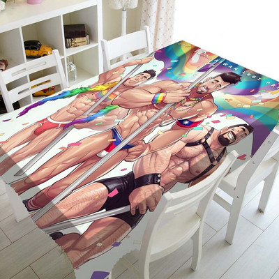 Lahe Pride Rainbow Flag laudlina laudlina sünnipäevapeo kaunistamiseks LGBT Gay Pride ristkülikukujulised ruudukujulised lauakatted