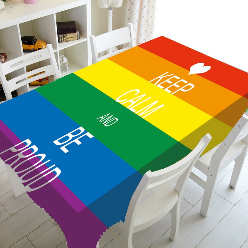 Lahe Pride Rainbow Flag laudlina laudlina sünnipäevapeo kaunistamiseks LGBT Gay Pride ristkülikukujulised ruudukujulised lauakatted