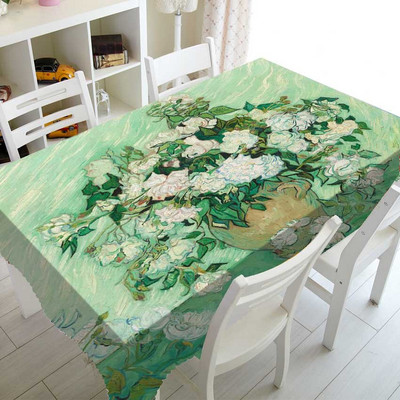 Van Gogh Hviezdna noc Obrusy na stôl Obrusy na stôl Obrus na bytové dekorácie Olejomaľba Umenie Obdĺžnikový štvorcový obrus Jedáleň Kuchyňa