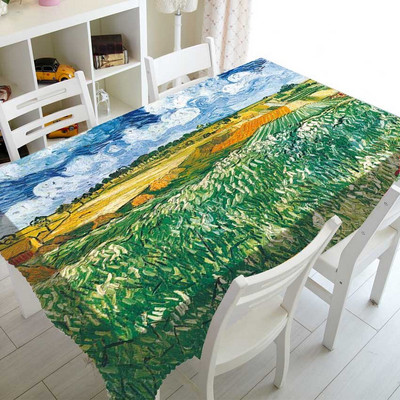 Van Gogh Hviezdna noc Obrusy na stôl Obrusy na stôl Obrus na bytové dekorácie Olejomaľba Umenie Obdĺžnikový štvorcový obrus Jedáleň Kuchyňa