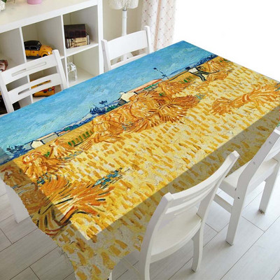Van Gogh Hviezdna noc Obrusy na stôl Obrusy na stôl Obrus na bytové dekorácie Olejomaľba Umenie Obdĺžnikový štvorcový obrus Jedáleň Kuchyňa