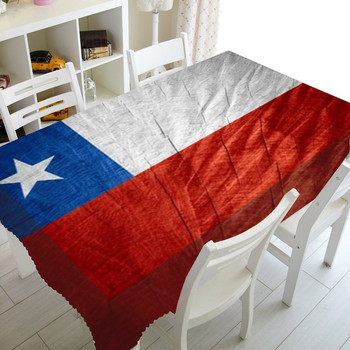 Стар гръндж Чили Флаг на Чили Покривка за парти Домашен декор Правоъгълна квадратна покривка за маса Плат Водоустойчив подарък за независимост