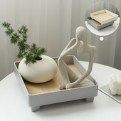 Kvadratinis dėklas miegamojo aromato dekoravimui laikymo padėklas Šiaurės stiliaus vaisių padėklas darbastalio kosmetikos įėjimo laikymo padėklas