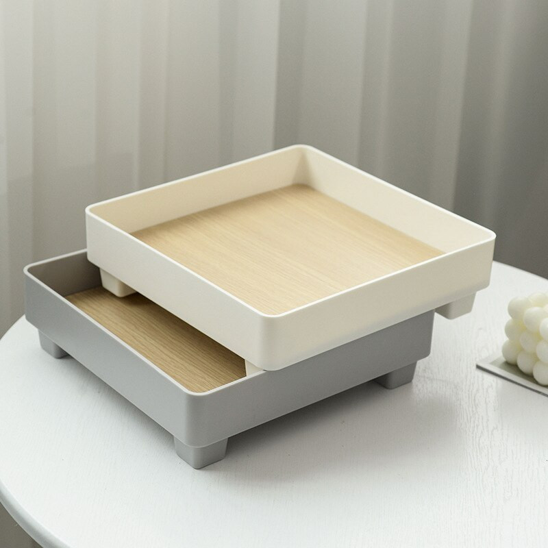 Kvadratinis dėklas miegamojo aromato dekoravimui laikymo padėklas Šiaurės stiliaus vaisių padėklas darbastalio kosmetikos įėjimo laikymo padėklas