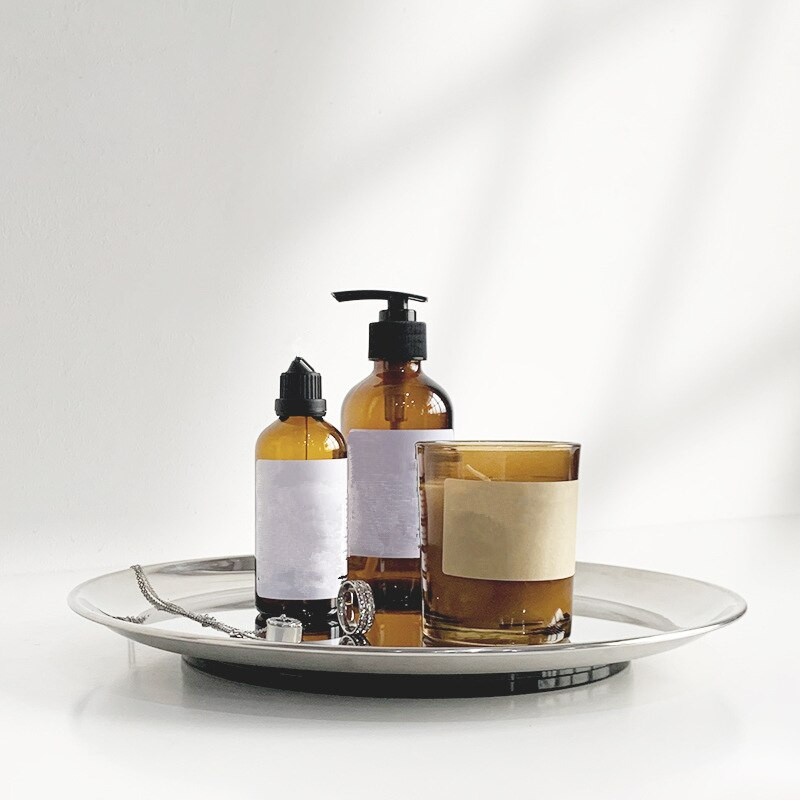 Galvaninis nerūdijančio plieno apvalus padėklas arbatos puodelis, papuošalų laikiklis, vaisiai, užkandžiai, indai