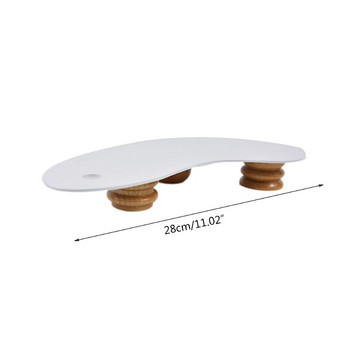 Οθόνη ακανόνιστου σχήματος Δίσκος επιτραπέζιου τσαγιού μικρό πλαϊνό τραπέζι με πλατφόρμα παλέτας βάσης βεράντας πιατάκι πιατάκι καλλυντικά καλλυντικά