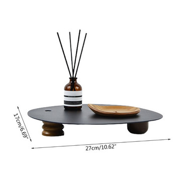 Οθόνη ακανόνιστου σχήματος Δίσκος επιτραπέζιου τσαγιού μικρό πλαϊνό τραπέζι με πλατφόρμα παλέτας βάσης βεράντας πιατάκι πιατάκι καλλυντικά καλλυντικά