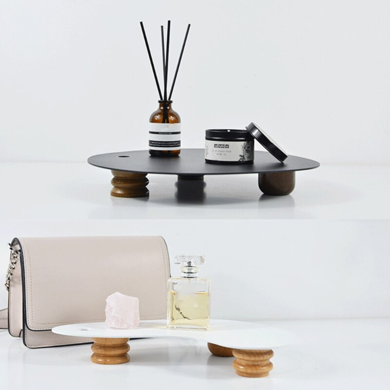 Szabálytalan alakú kijelző asztali tálca teás kis oldalsó asztal raklap platform színpad állvány terasz csészealj salver kozmetikai piperecikkek