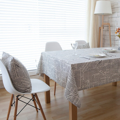 Abeceda Novinske salvete Pamučni laneni stolnjak Pravokutni stolnjaci Prekrivač za blagovaonski stol Obrus Tafelkleed Mantel Mesa Nappe