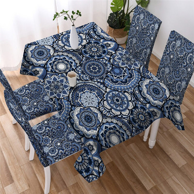 BeddingOutlet Kaleidoskop Obrus Bohémsky Vodotesný Obrus Etnické Mandala Kvety Dekoratívny Obrus Prateľný
