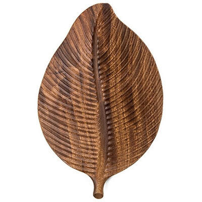 Lapų formos laikymo padėklas vaisių masyvo medžio masyvo rankų darbo patiekimo deserto organizatorius lėkštė Mediniai namų daiktai pagalbinis dekoras