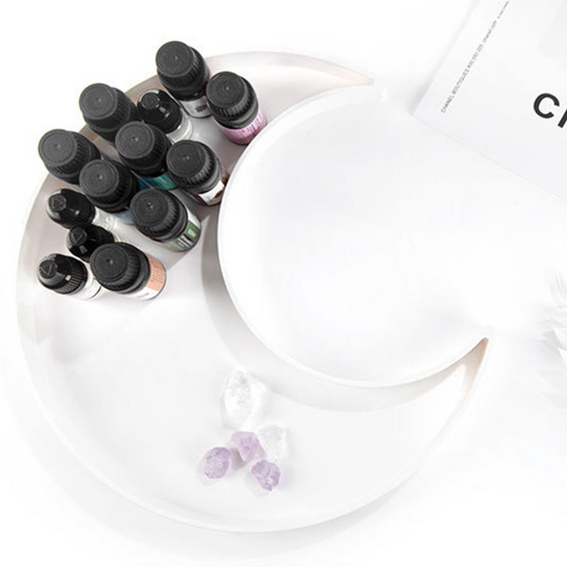 Mėnulio dėklo kristalų laikiklis ekranas Medinis apvalus saulės kristalų padėklas akmenims Išskirtinis gydomųjų kristalų laikiklis eterinio aliejaus laikiklis