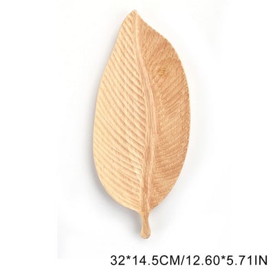 Lapų forma Medžio masyvo desertinės lėkštės dekoravimo padėklas Vaisių patiekalai Šiaurės stiliaus stalo reikmenų padėklas virtuvės laikymo padėklų lėkštė Organi