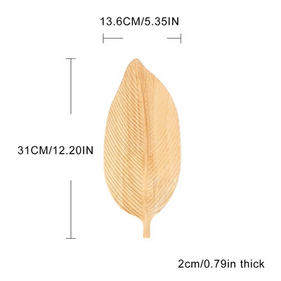 Lapų forma Medžio masyvo desertinės lėkštės dekoravimo padėklas Vaisių patiekalai Šiaurės stiliaus stalo reikmenų padėklas virtuvės laikymo padėklų lėkštė Organi
