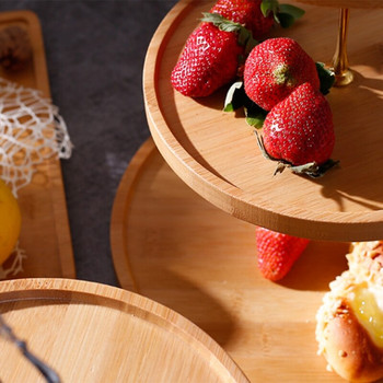 Βάση κέικ Ξύλινη ζαχαροπλαστική Cupcake Βάση σερβιρίσματος για επιδόρπιο για απογευματινό τσάι Βάση προβολής γαμήλιου πάρτι Dropship