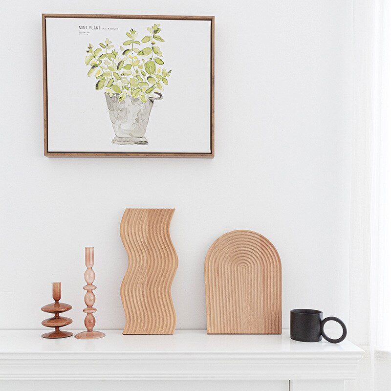 Cutelife Ins nordijski stol Drveni pladanj za kavu Vino Hrana Torta Kuhinjski tanjur za pohranu Organizator Pladanj za posluživanje nakita Dekoracija doma