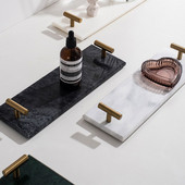 Nordijski stil, pladanj od prirodnog mramora, pladanj za nakit, pladanj za desert, pladanj za pohranu u kupaonici Ukrasi za dom Ukrasi za kupaonicu