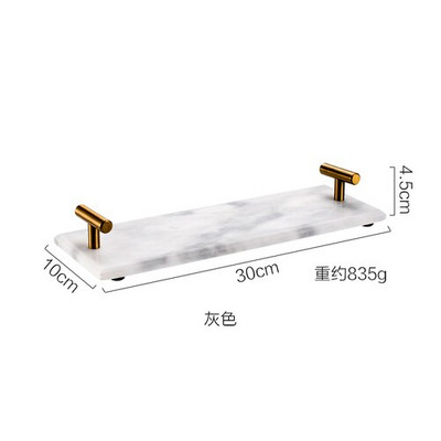 Nordijski stil, pladanj od prirodnog mramora, pladanj za nakit, pladanj za desert, pladanj za pohranu u kupaonici Ukrasi za dom Ukrasi za kupaonicu