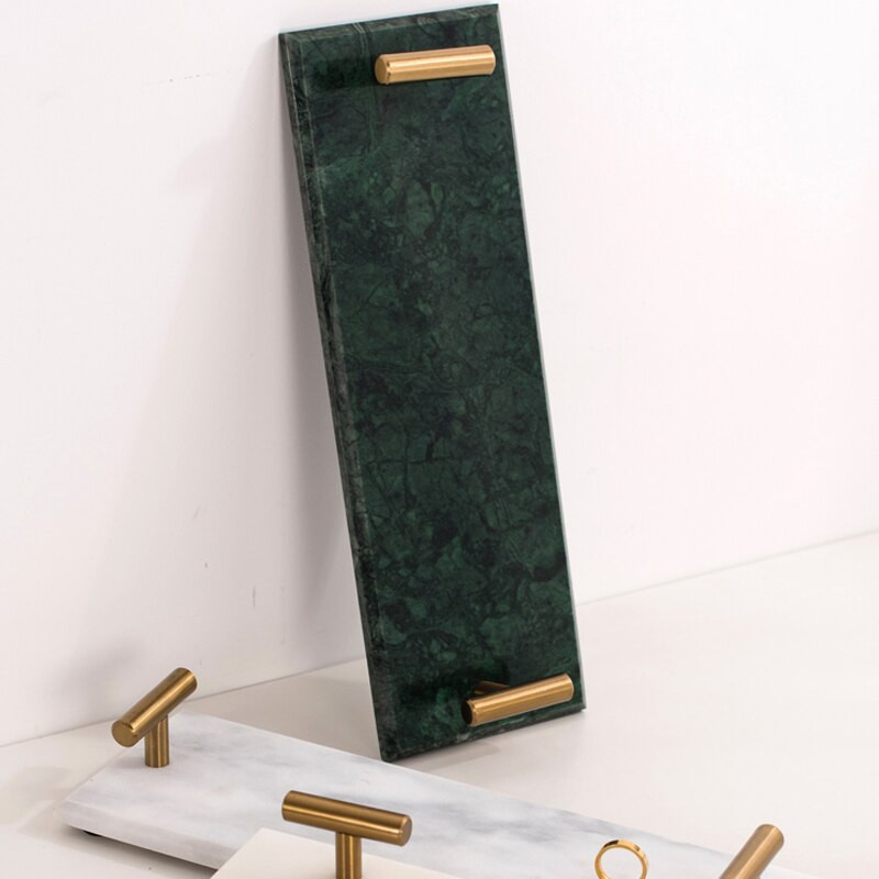 Nordijski stil, pladanj od prirodnog mramora, pladanj za nakit, pladanj za desert, pladanj za pohranu u kupaonici Ukrasi za dom Ukrasi za kupaonicu