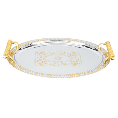 Tálca Kávéstál Tároló Ovális Asztal Fém Gyümölcs csésze Acél Rozsdamentes Tea Snack Oszmán desszerttál Tál Otthoni teáscsésze