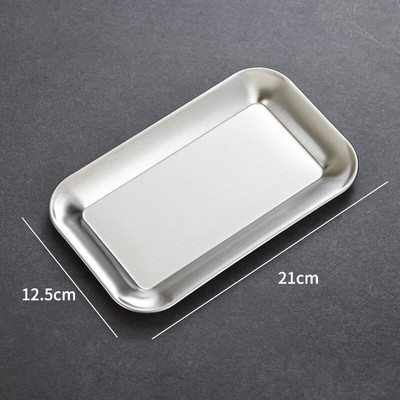 Pravokutni plitki pladanj za pohranu od nehrđajućeg čelika Zlatno srebrni tanjuri za voće za hranu Kuhano jelo Pecivo Posuda za pečenje
