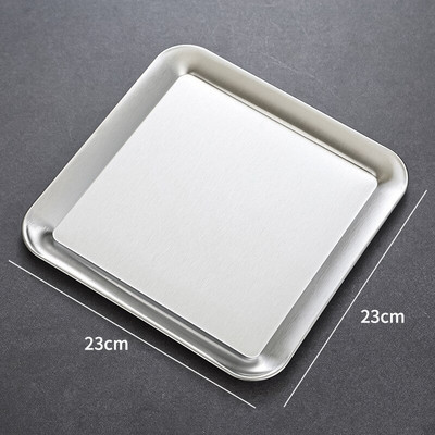 Pravokutni plitki pladanj za pohranu od nehrđajućeg čelika Zlatno srebrni tanjuri za voće za hranu Kuhano jelo Pecivo Posuda za pečenje