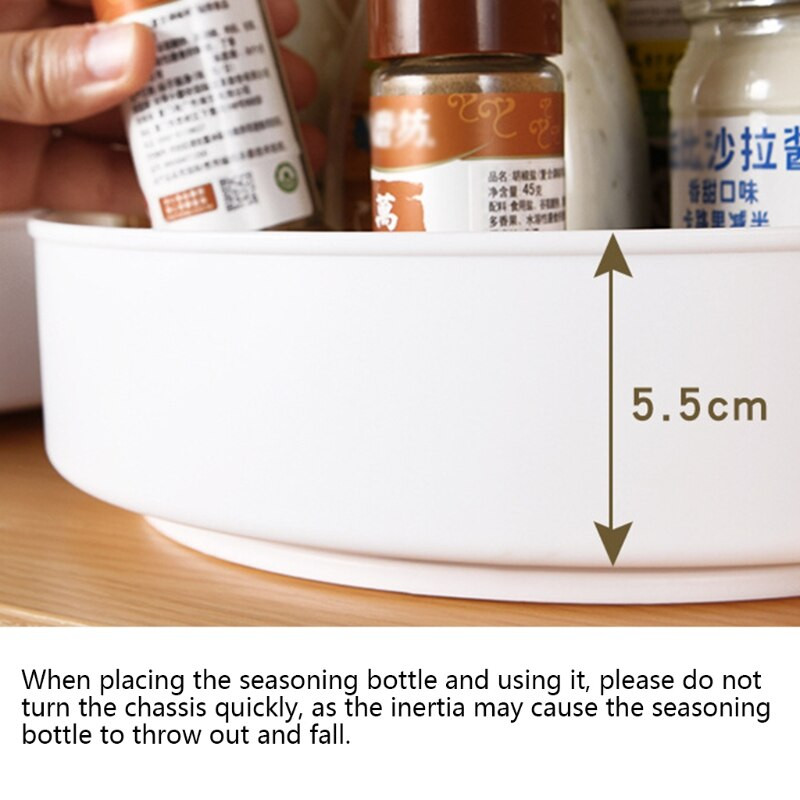 Rotirajući ormarić za 360 stupnjeva, kuhinjski, kupaonski kozmetički okretni pladanj za pohranu, neklizajuća okrugla polica za začine