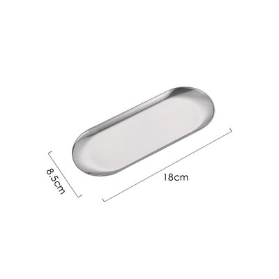 Nerūdijančio plieno rankšluosčių padėklas Metalinis laikymo organizatorius indų lėkštė vonios kambario kosmetiniams stalviršiams auksinis laikiklis kosmetikai papuošalams