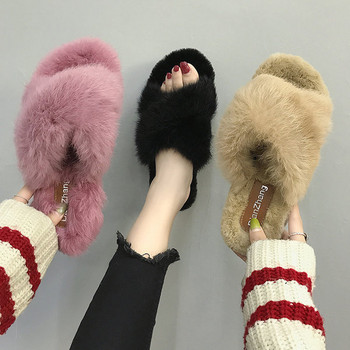 Нов модел дамски пухени чехли в няколко цвята