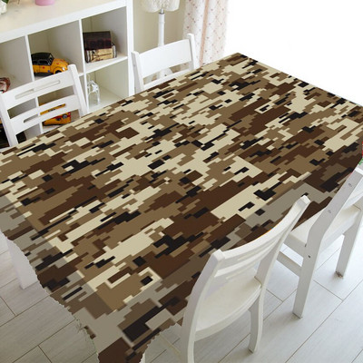 Zelený maskáčový obrus s maskáčovým vzorom, obrus na párty, bytové dekorácie, vojenský maskáčový obrus, kuchyňa 140x200