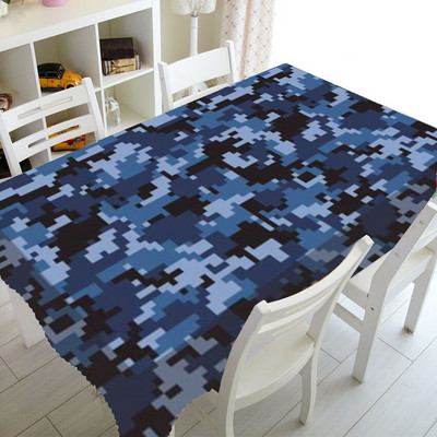 Zelený maskáčový obrus s maskáčovým vzorom, obrus na párty, bytové dekorácie, vojenský maskáčový obrus, kuchyňa 140x200