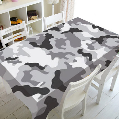Zelený maskáčový obrus s maskáčovým vzorom, obrus na párty, bytové dekorácie, vojenský maskáčový obrus, kuchyňa 140x200