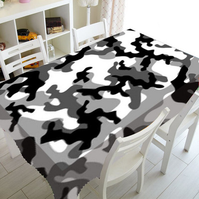 Zelený maskáčový obrus s maskáčovým vzorom, obrus na párty, bytové dekorácie, vojenský maskáčový obrus, kuchyňa 140x200