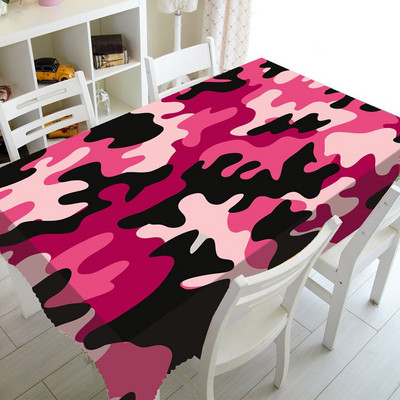 Zelený maskáčový obrus s maskáčovým vzorom, obrus na párty, bytové dekorácie, vojenský maskáčový obrus, kuchyňa 140x200