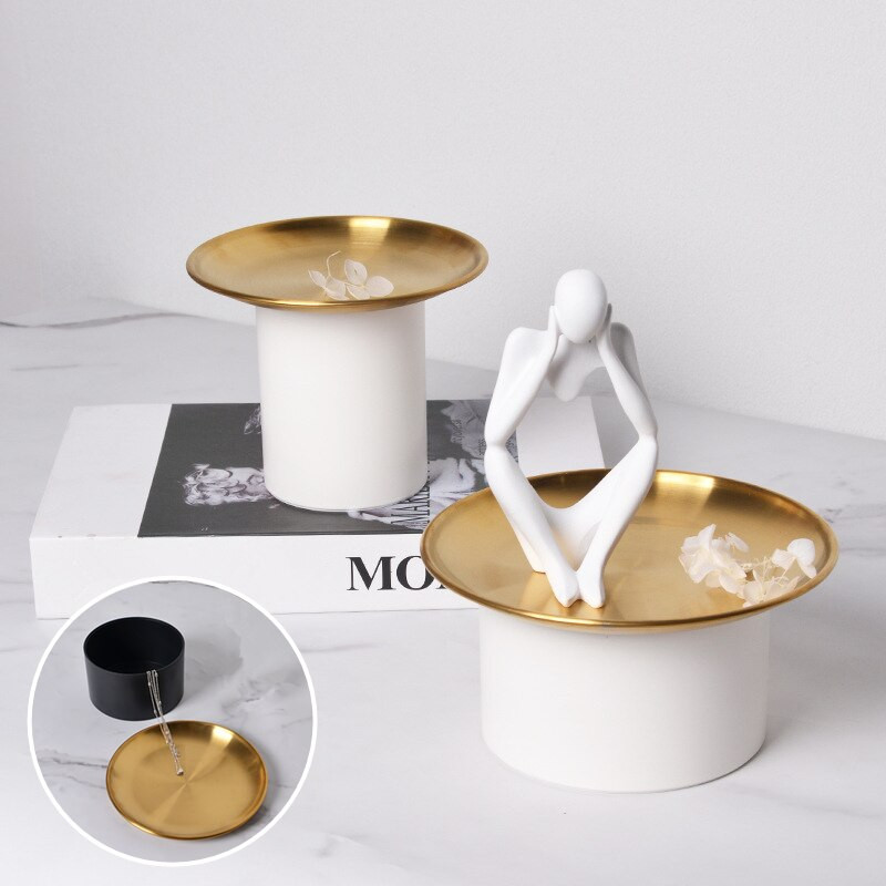 Száraz gyümölcstál Kozmetika Tálca Uzsonnák Edények Kulcsok Tárolódoboz Asztali egyéb Tartály fém borítással Otthoni dekoráció szervezők