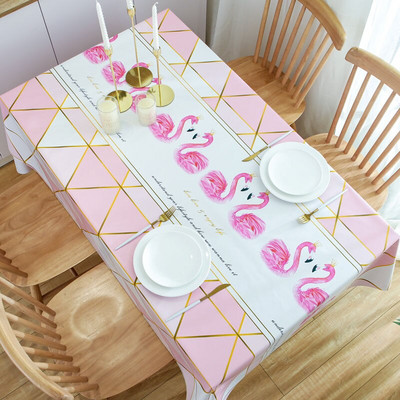 PVC stolnjaci nordijskog stila Kuhinjski vodootporni plastični stolnjaci otporni na ulja Pravokutni ispis Dekoracija kućnog stola za blagovanje