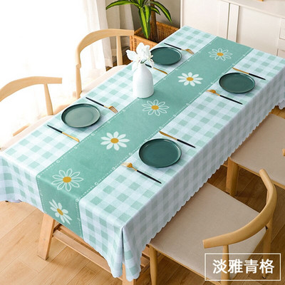 PVC stolnjaci nordijskog stila Kuhinjski vodootporni plastični stolnjaci otporni na ulja Pravokutni ispis Dekoracija kućnog stola za blagovanje