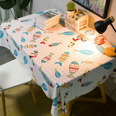 PVC stolnjaci nordijskog stila Kuhinjski vodootporni plastični stolnjaci otporni na ulja Pravokutni ispis Dekoracija kućnog stola za blagovanje