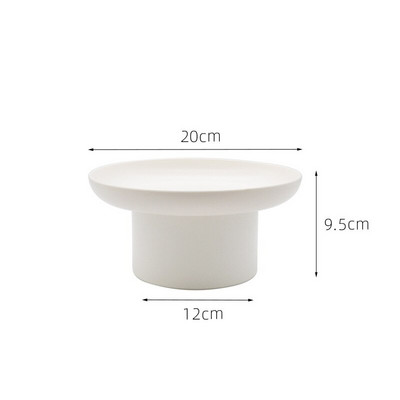 Čvrsti okrugli pladanj sa stalkom Torta Desert Voće Kruh Orašasti plodovi Držač za kolače Visoki tanjur Dekoracija stola