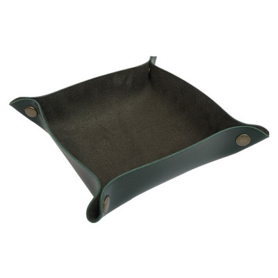 25 cm skladacie úložné tácky, domáce dekoratívne tácky na kocky, kľúčenku, mince, PU kožené tácky, stolové hry, úložný box na stôl