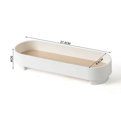 Északi kerek tárolótálca Modern dekoratív tálcák Aromaterápiás kozmetikai tárolótálca Tea Étel Edények Italtál Lakásdekoráció