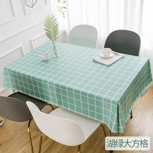 PVC asztalterítő vízálló és olajálló terítő Egyszerű négyzet alakú kockás terítő fehér nyomtatott fekete szürke terítő teaasztalhoz