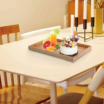 Дървена бамбукова табла за сервиране Чаша за чай Чинийки Подноси Плодова чиния Съхранение Палетна чиния Декорация Правоъгълна чиния за японска храна 2023