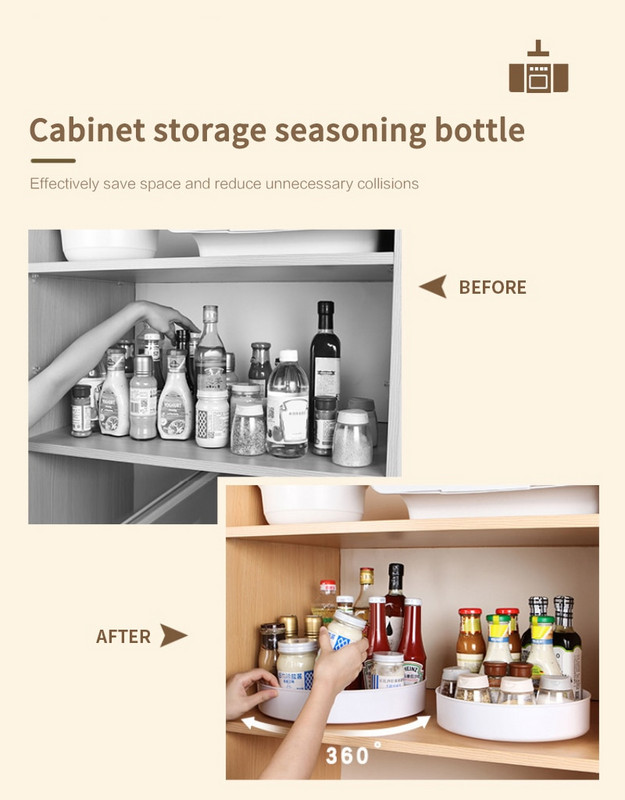 360 forgó tárolótálca Lazy Susan lemezjátszó rendszerező fűszertartók lemezjátszó konyhai rendszerező kamrához fürdőszobai mosdókagylóhoz