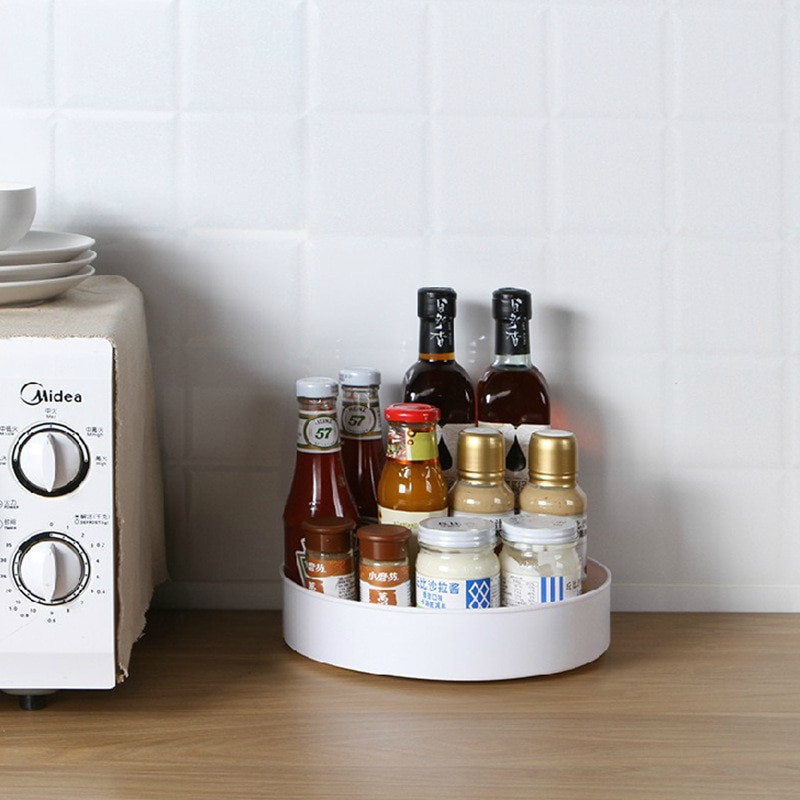 360 forgó tárolótálca Lazy Susan lemezjátszó rendszerező fűszertartók lemezjátszó konyhai rendszerező kamrához fürdőszobai mosdókagylóhoz