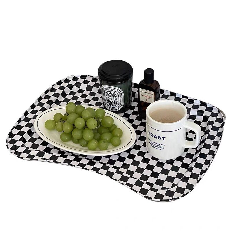 Korea Ins Style Tray, Checker Tray, Square Tray, Food Picnic Tray, Parfüm Cup Dekoráció.